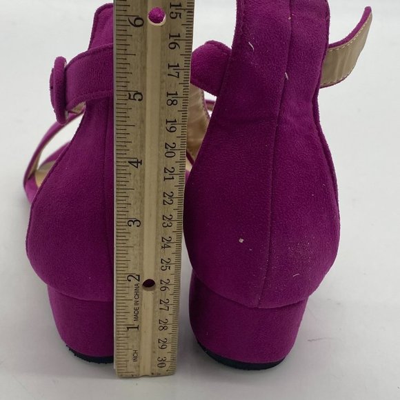 YDN Open Toe Ankle Strap Low Heel Heels Sandals - Picture 5 of 7